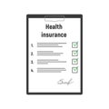 Health insurance claim form hold in hand. Healthcare concept. Life planning. Medical clipboard claim form. Protection document