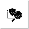 Health insurance glyph icon