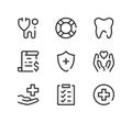 Health insurance line icons set. Modern linear symbols, simple outline elements collection. Vector line icons Royalty Free Stock Photo