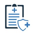 Health insurance, medical bill icon. Editable vector graphics