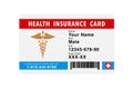 Health Insurance Medical Card Concept. 3d Rendering