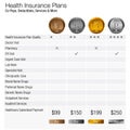Health Insurance Plan Chart Copays and Deductibles Royalty Free Stock Photo
