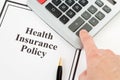 Health Insurance Policy Royalty Free Stock Photo