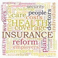 Health insurance word cloud Royalty Free Stock Photo