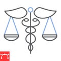 Health law line icon Royalty Free Stock Photo