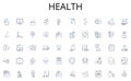 Health line icons collection. E-commerce, Retail, Sales, Buyers, Market, Demand, Supply vector and linear illustration