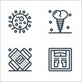 health line icons. linear set. quality vector line set such as scale, bandage, heart