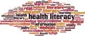 Health literacy word cloud