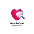 health logo design template. health heart logo illustration template. medical icon design Royalty Free Stock Photo