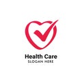 health logo design template. health heart logo illustration template. medical icon design