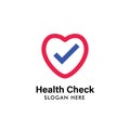 health logo design template. health heart logo illustration template. medical icon design Royalty Free Stock Photo