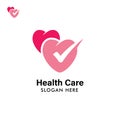 health logo design template. health heart logo illustration template. medical icon design Royalty Free Stock Photo