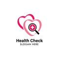 health logo design template. health heart logo illustration template. medical icon design Royalty Free Stock Photo