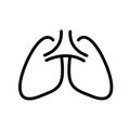 Health lung abstract icon