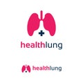 Health lung logo design template