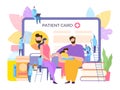 Health medical care concept, family doctor vector illustration. Patient card in medicine business service, flat hospital Royalty Free Stock Photo