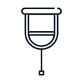 Health medical disability crutch equipment line icon