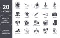 health.and.medical icon set. include creative elements as medical book, poison, smoking, sphygmomanometer, stethoscope, kidneys Royalty Free Stock Photo