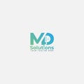 health and medical infuse letter MD logo design