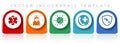 Health and medicine icon set, flat design miscellaneous colorful icons such as emergency, nurse, virus amd vaccine for webdesign Royalty Free Stock Photo
