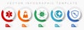 Health and medicine icon set, miscellaneous icons such as emergency, nurse, virus amd vaccine, flat design vector infographic Royalty Free Stock Photo