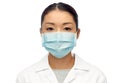 Asian female doctor in protective medical mask Royalty Free Stock Photo