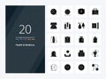 20 Health Medicine Solid Glyph icon for presentation