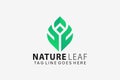 Health Nature Leaf Colorful Logo Design Vector Illustration Royalty Free Stock Photo