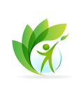 Health nature logo Royalty Free Stock Photo