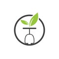 Odern natural leaf with stethoscope doctor logo design.