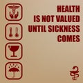 Health is not valued Royalty Free Stock Photo