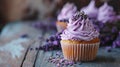 Health nut bread and blueberry granola on white surface Royalty Free Stock Photo