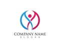 Health people care logo symbols template Royalty Free Stock Photo