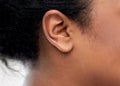 Close up of young woman ear Royalty Free Stock Photo