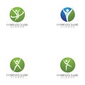 Health people logo and symbols template icons. Royalty Free Stock Photo