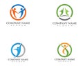 Health people logo and symbols template icons Royalty Free Stock Photo