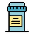 Health pills icon color outline vector