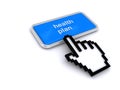 Health plan button on white