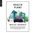 Health plans - medical insurance template Royalty Free Stock Photo