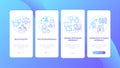 Health programs principles onboarding mobile app page screen with concepts