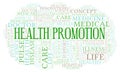 Health Promotion word cloud Royalty Free Stock Photo