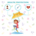 Health Protection Design Concept Royalty Free Stock Photo