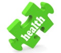 Health Puzzle Shows Healthy Medical And Wellbeing