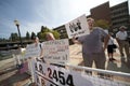 Health Reform Demonstration at UCLA Royalty Free Stock Photo