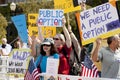 Health Reform Demonstration at UCLA Royalty Free Stock Photo