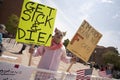 Health Reform Demonstration at UCLA Royalty Free Stock Photo