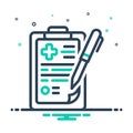 Mix icon for Health Report, report and medical report