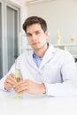 Health researcher researcher working in a biological science lab, male research scientist Royalty Free Stock Photo