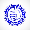 Good thumbs up stamp Royalty Free Stock Photo