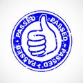 Passed thumbs up stamp Royalty Free Stock Photo